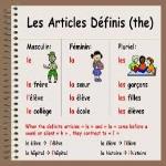 حروف تعریف در زبان فرانسه